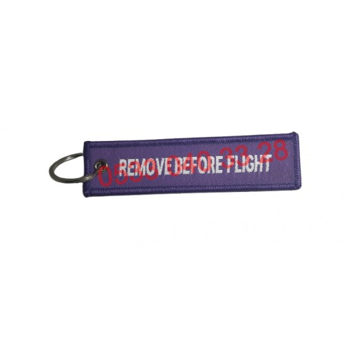 Remove Before Flight Anahtarlık Mor